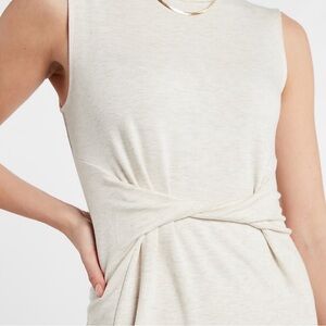 Express Soft Twist Front Sleeveless T-Shirt Dress